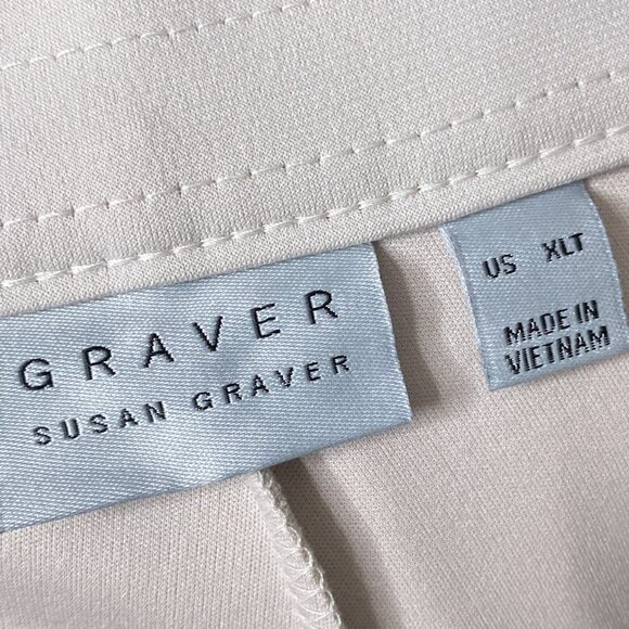 Susan Graver Women's Tall XL XLT LK Fusion Pull-On‎ Crop Pants Sandstone Beige - Picture 5 of 6